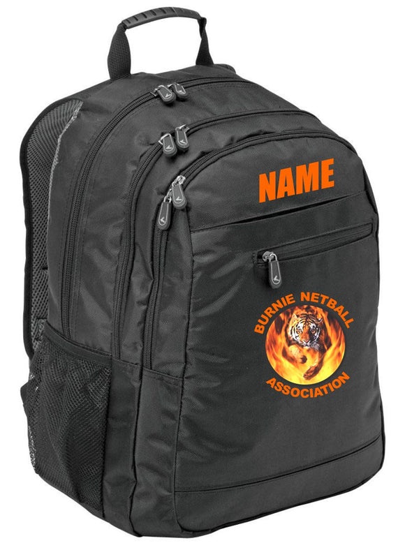 Burnie Netball Development Black Backpack (1090)