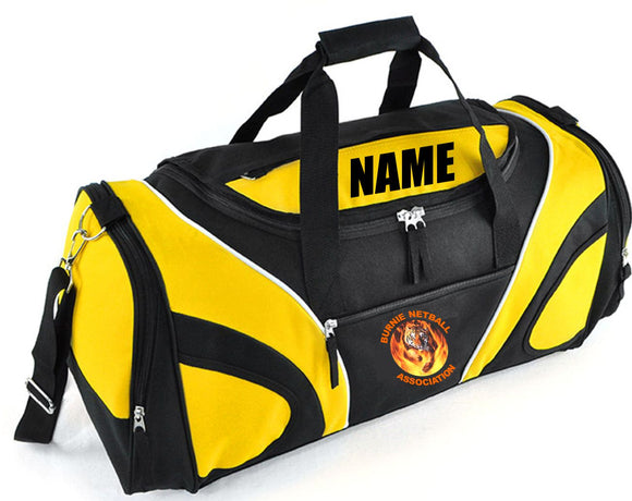 Burnie Netball Development Black/Gold Sports Bag (G1215)