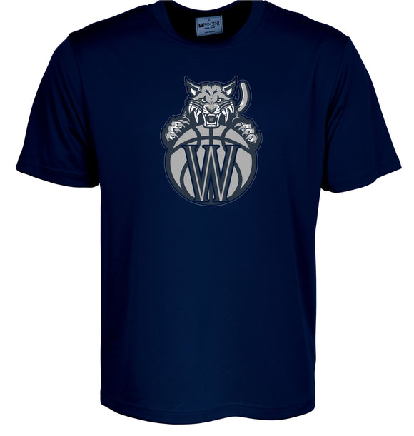 Wynyard Basketball Short Sleeve Tshirt Navy