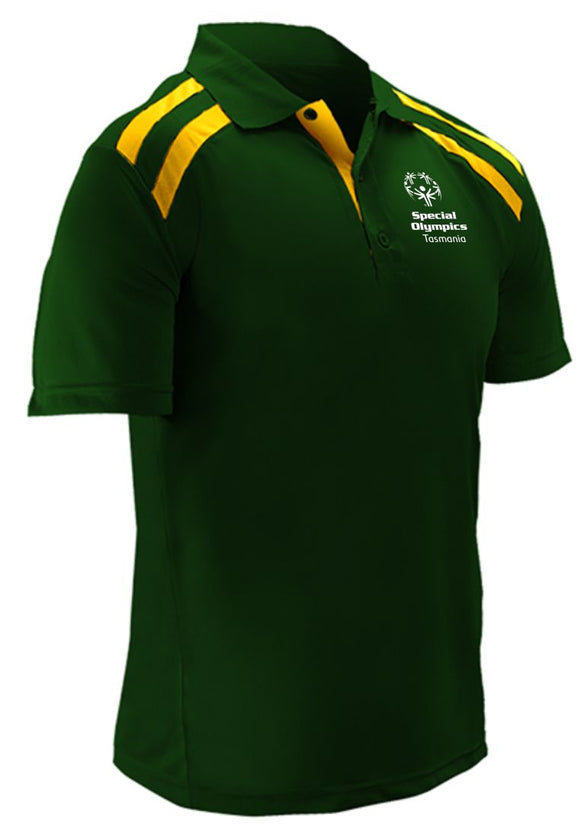 Special Olympics Polo shirt with Back Title.