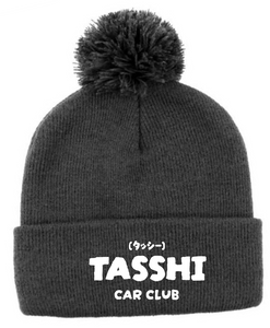 Tasshi Roll Beanie with Pom Pom