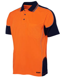 Contrast Piping Safety Polo