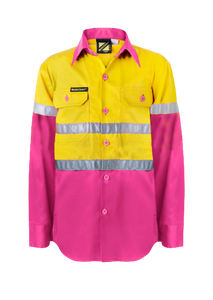 Kids Safety Button Shirt with reflective