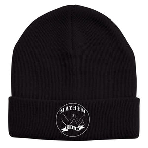 Mayhem Crew Embroidered Roll Beanie